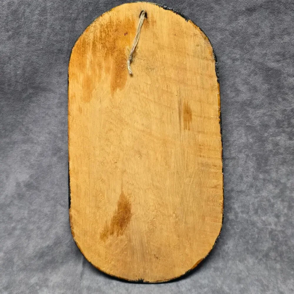 Primitive Handmade Wooden Virgo Astrological Zodiac Sign Horoscope Wall Plaque